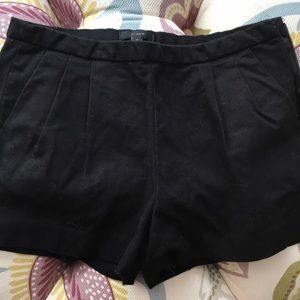 Jcrew pleated shorts size 4 black